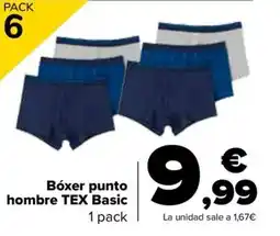 Carrefour Bóxer punto hombre tex basic oferta