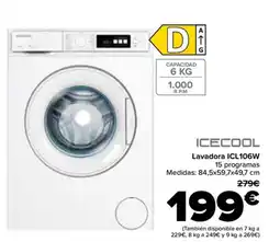 Carrefour ICECOOL Lavadora ICL 106W oferta