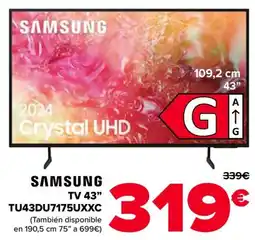Carrefour SAMSUNG TV 43" TU43DU7175UXXC oferta