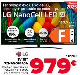 Carrefour LG TV 75" 75NANO81A6A oferta
