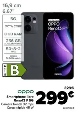 Carrefour OPPO Smartphone libre Reno13 F 5G oferta