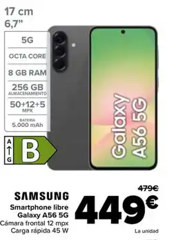 Carrefour SAMSUNG Smartphone libre Galaxy A56 5G oferta