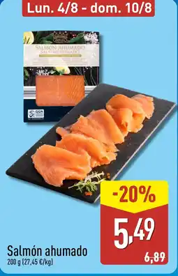ALDI Salmón ahumado oferta