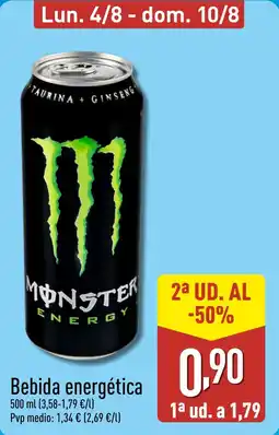 ALDI MONSTER Bebida energética oferta