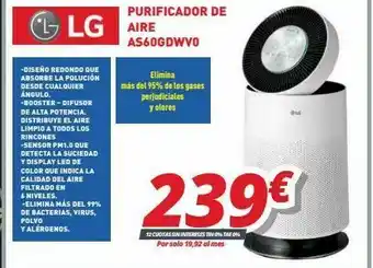 Mi electro Purificador de aire lg oferta