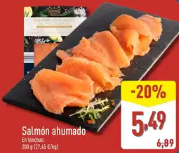 ALDI Salmón ahumado oferta