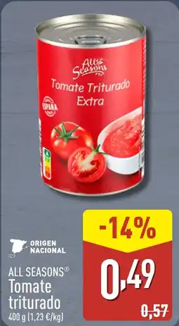 ALDI ALL SEASONS Tomate triturado oferta