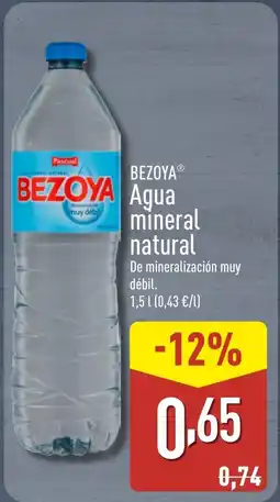ALDI BEZOYA Agua mineral natural oferta