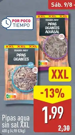 ALDI Pipas agua sin sal XXL oferta
