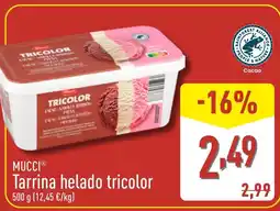 ALDI MUCCI Tarrina helado tricolor oferta