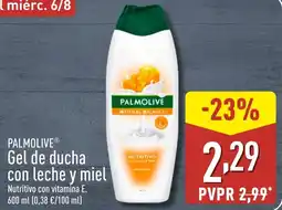 ALDI PALMOLIVE Gel de ducha con leche y miel oferta