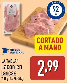 ALDI LA TABLA Lacón en lascas oferta