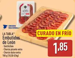 ALDI LA TABLA Embutidos de León oferta