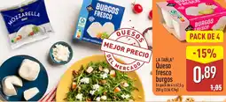 ALDI LA TABLA Queso fresco burgos oferta