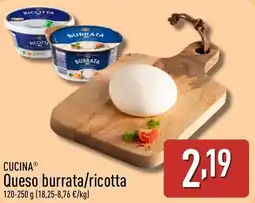 ALDI CUCINA Queso burrata/ricotta oferta
