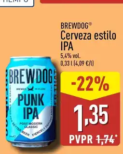 ALDI BREWDOG Cerveza estilo IPA oferta
