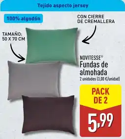ALDI NOVITESSE Fundas de almohada oferta