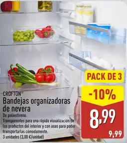 ALDI CROFTON Bandejas organizadoras de nevera oferta