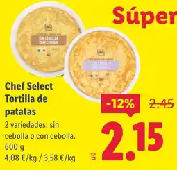 Lidl Chef Select Tortilla de patatas oferta