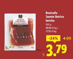 Lidl REALVALLE Jamón ibérico loncha oferta