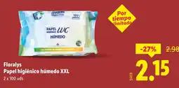 Lidl FLORALYS Papel higiénico húmedo XXL oferta