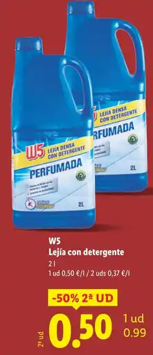 Lidl W5 Lejía con detergente oferta