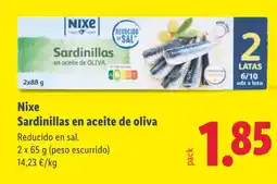 Lidl NIXE Sardinillas en aceite de oliva oferta
