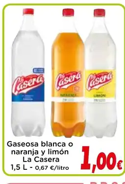 Proxi LA CASERA Gaseosa blanca o naranja y limón oferta