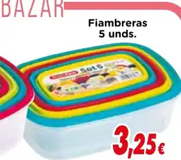 Proxi Fiambreras 5 unds oferta