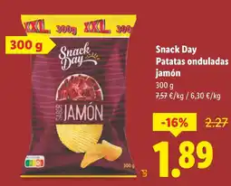 Lidl SNACK DAY Patatas onduladas jamón oferta