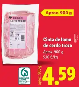 Lidl Cinta de lomo de cerdo trozo oferta
