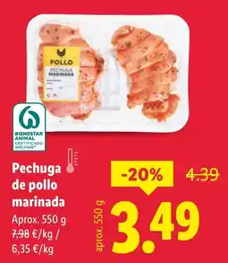 Lidl Pechuga de pollo marinada oferta