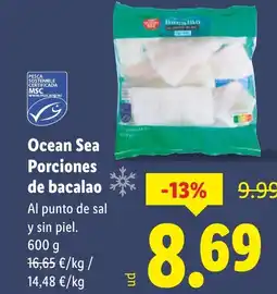 Lidl Ocean Sea Porciones de bacalao oferta