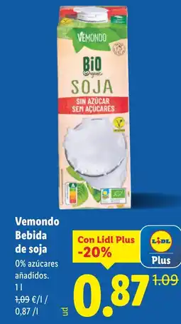 Lidl VEMONDO Bebida de soja oferta