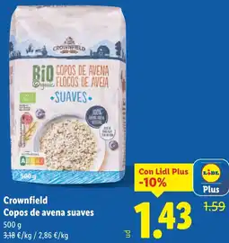 Lidl CROWNFIELD Copos de avena suaves oferta
