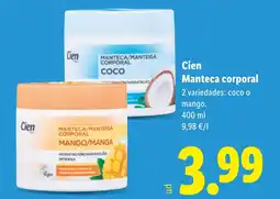 Lidl CIEN Manteca corporal oferta