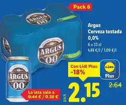 Lidl ARGUS Cerveza tostada oferta