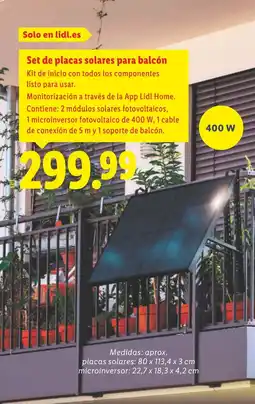 Lidl Set de placas solares para balcón oferta