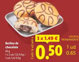 Lidl Berlina de chocolate oferta