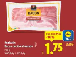 Lidl REAVALLE Bacon cocido ahumado oferta