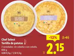Lidl Chef Select Tortilla de patatas oferta