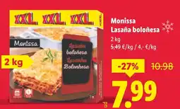 Lidl MONISSA Lasaña boloñesa oferta