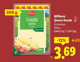 Lidl MILBONA Queso Gouda oferta