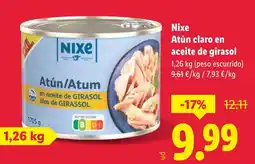 Lidl NIXE Atún claro en aceite de girasol oferta