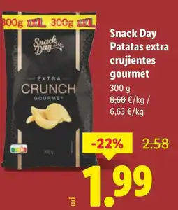 Lidl SNACK DAY Patatas extra crujientes gourmet oferta
