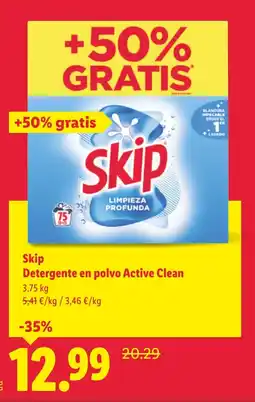 Lidl SKIP Detergente en polvo Active Clean oferta
