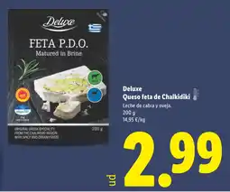 Lidl DELUXE Queso feta de Chalkidiki oferta
