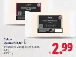 Lidl DELUXE Queso cheddar oferta