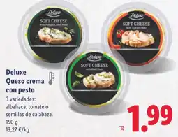 Lidl DELUXE Queso crema con pesto oferta