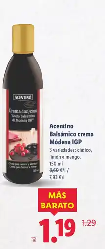 Lidl ACENTINO Balsámico crema Módena IGP oferta